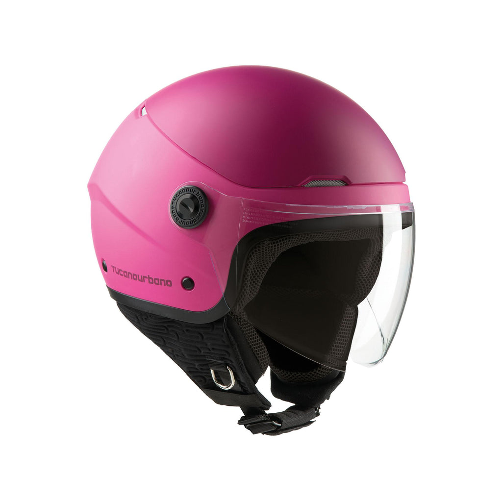 Casco Demi-Jet doppia Visiera Tucano Urbano EL POP colore BOUGANVILLE OPACO *