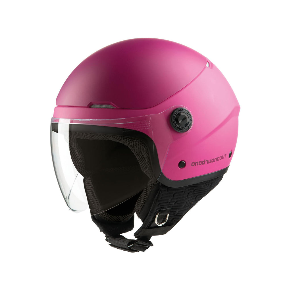 Casco Demi-Jet doppia Visiera Tucano Urbano EL POP colore BOUGANVILLE OPACO *