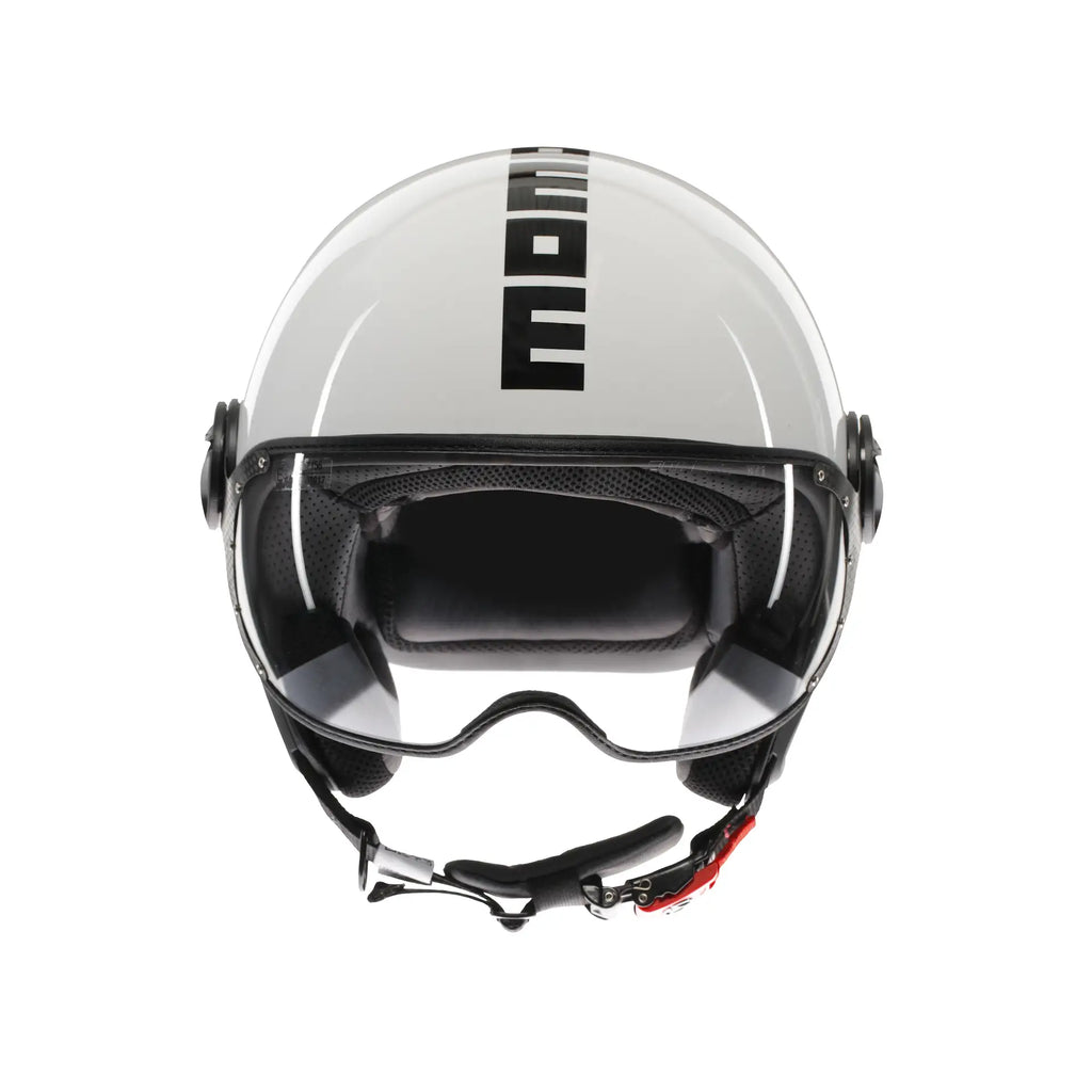 *MOMO DESIGN CLASSIC FIGHTER WHITE/BLACK DOPPIA VISIERA