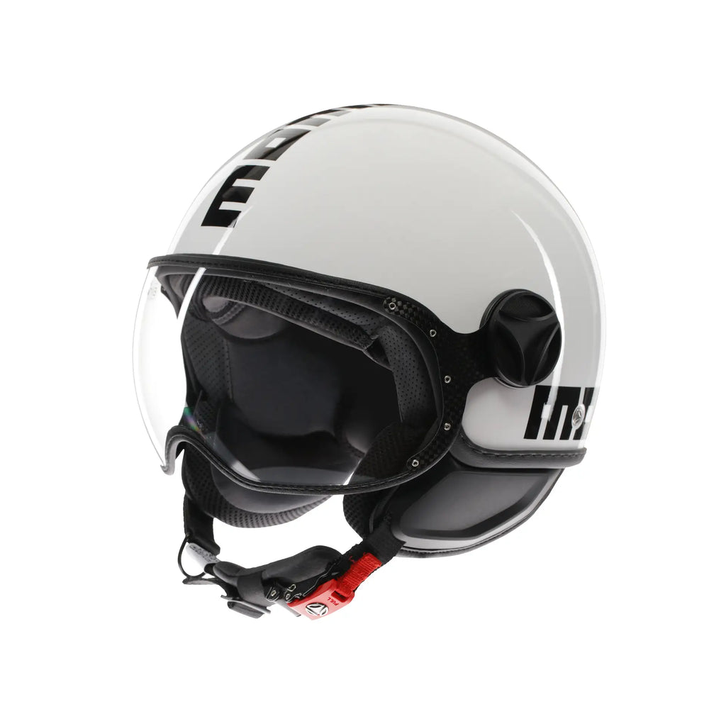 *MOMO DESIGN CLASSIC FIGHTER WHITE/BLACK DOPPIA VISIERA