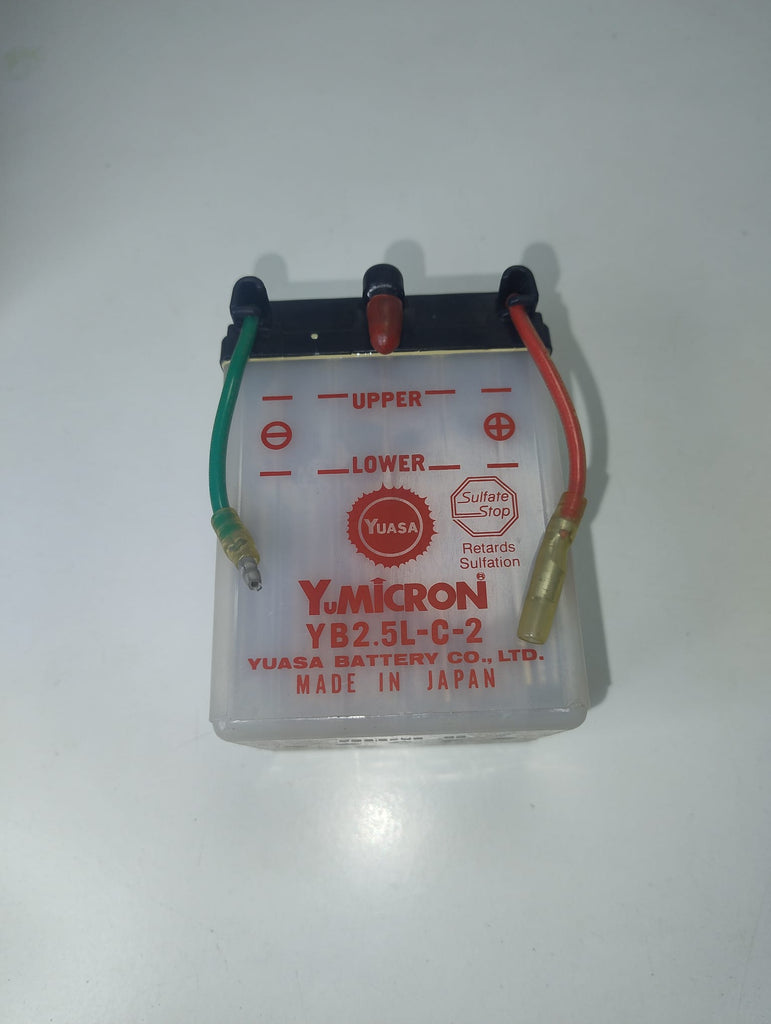 BATTERIA YUASA YB2.5L-C-2 (12V 2,5Ah CON ACIDO)