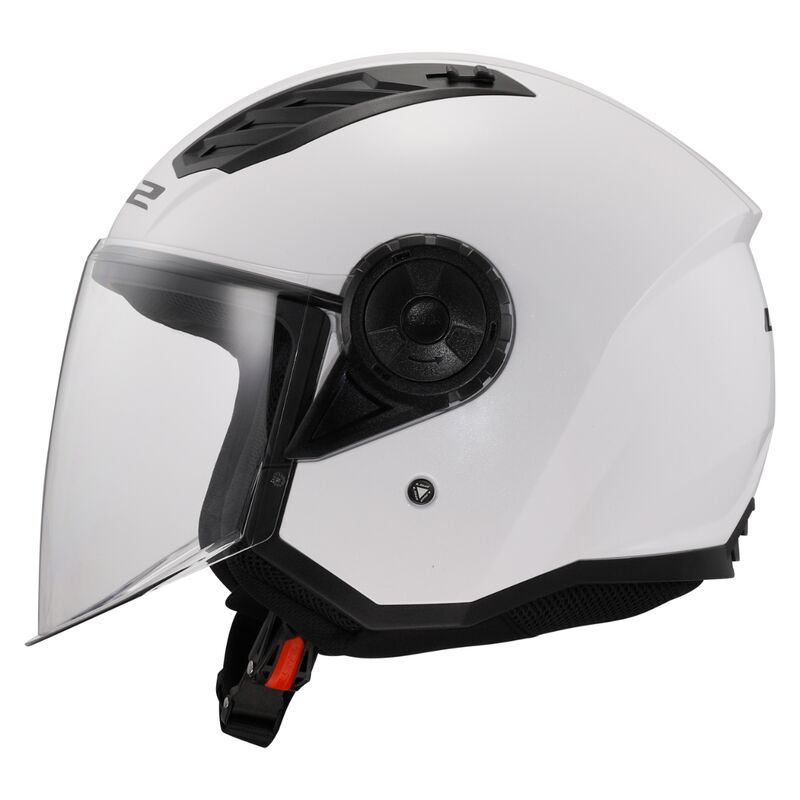 LS2 AIRFLOW II WHITE (BIANCO LUCIDO) CASCO JET VISIERA OF616