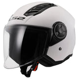 LS2 AIRFLOW II WHITE (BIANCO LUCIDO) CASCO JET VISIERA OF616