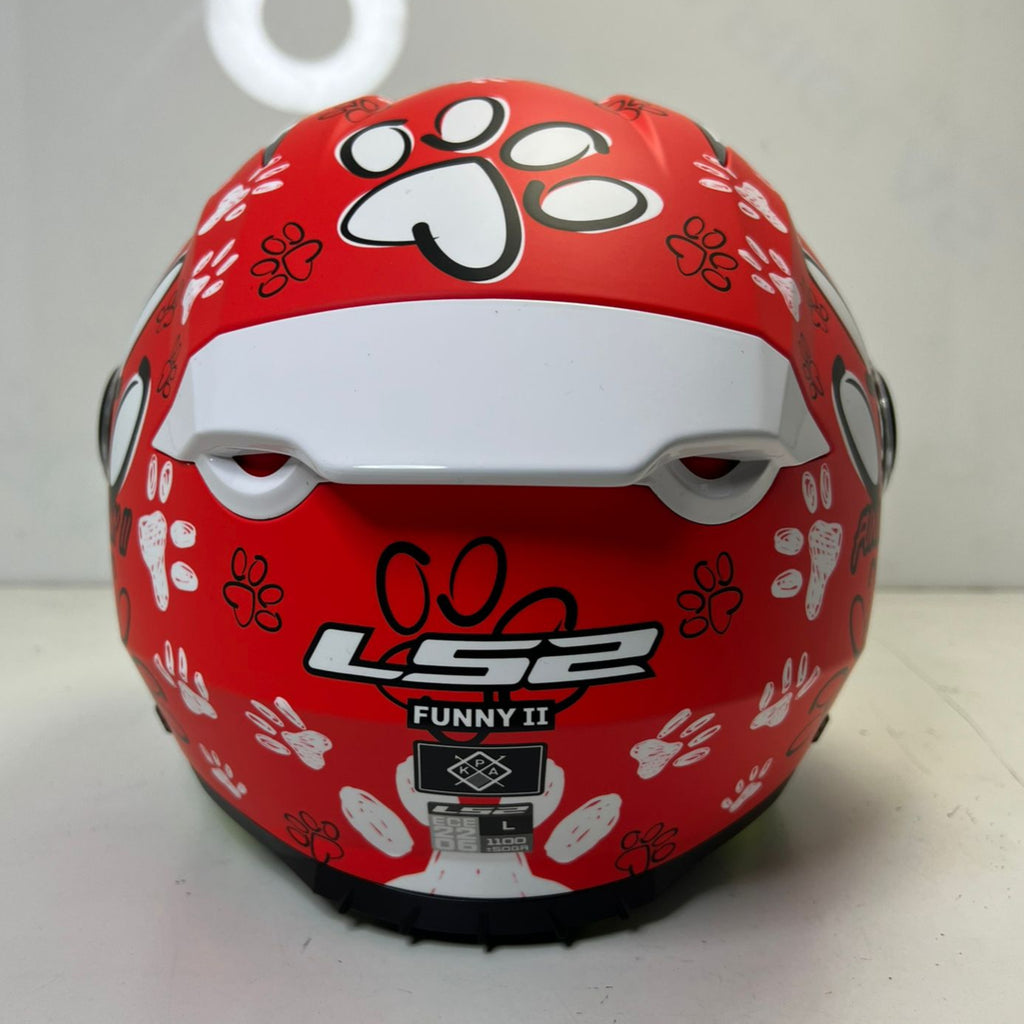 CASCO BAMBINO/JUNIOR LS2 FUNNY II PAWS RED