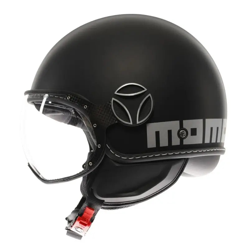 * MOMO DESIGN FIGHTER EVO MATT BLACK/SILVER DOPPIA VISIERA