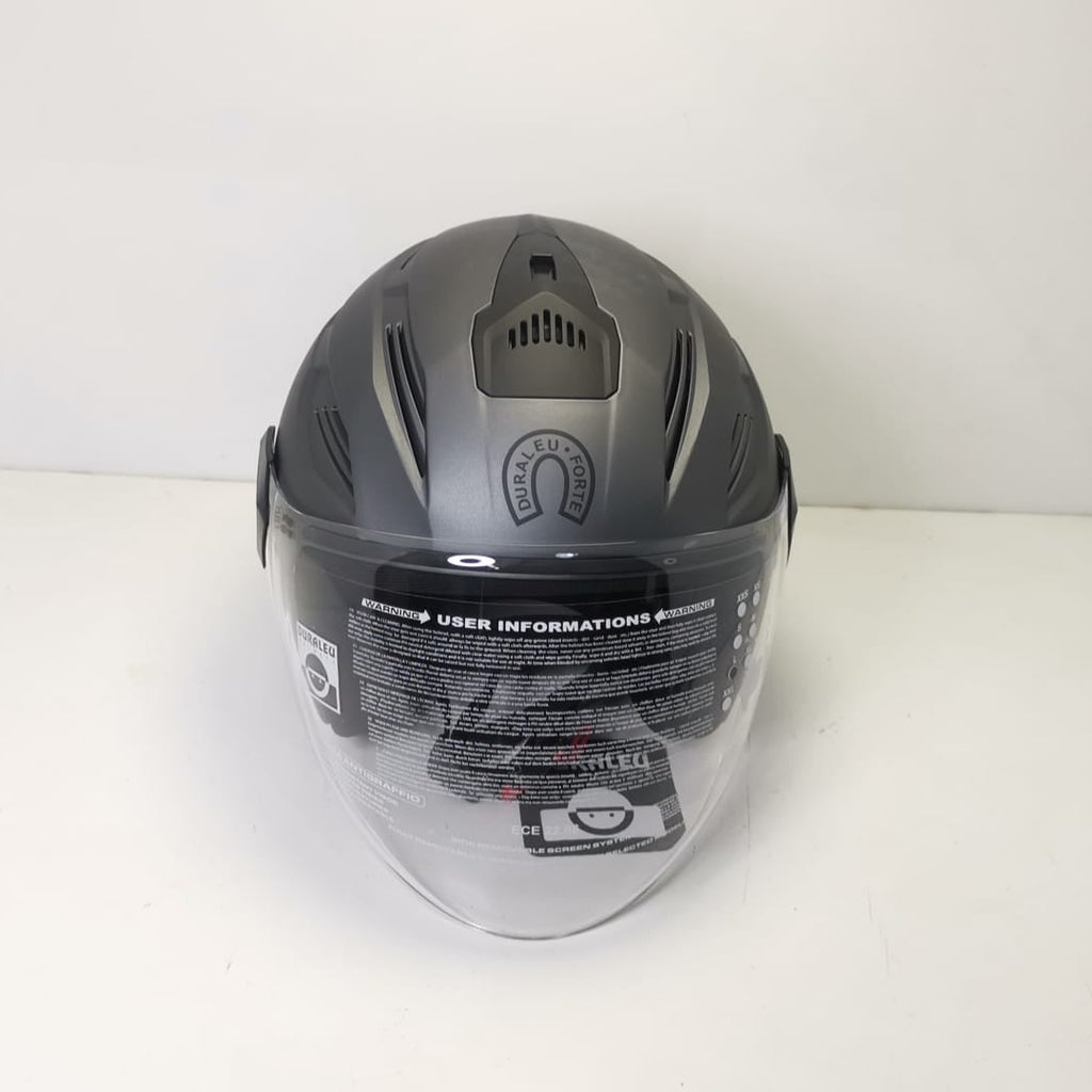 DURALEU TRENDY Casco jet visiera - NERO OPACO *