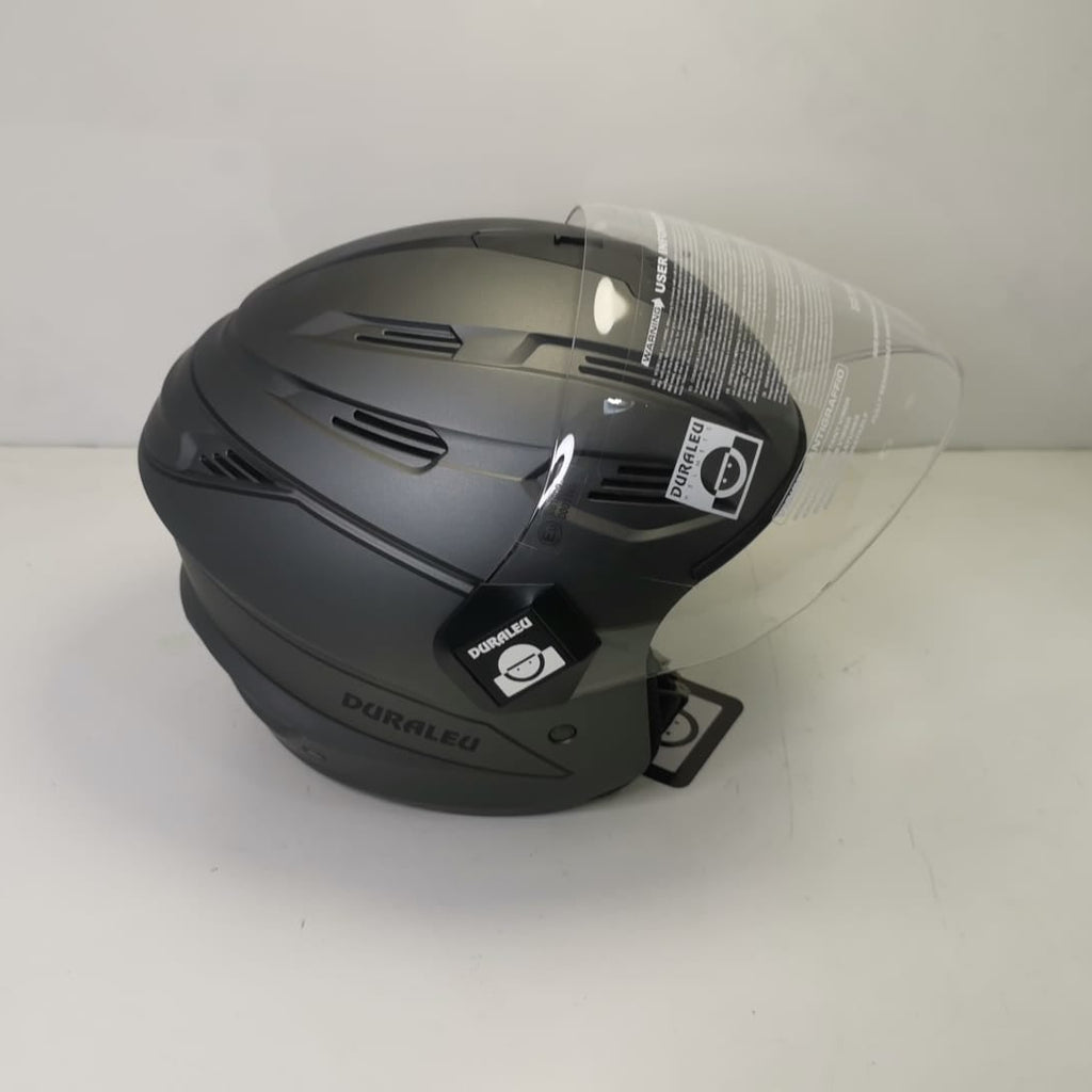 DURALEU TRENDY Casco jet visiera - NERO OPACO *