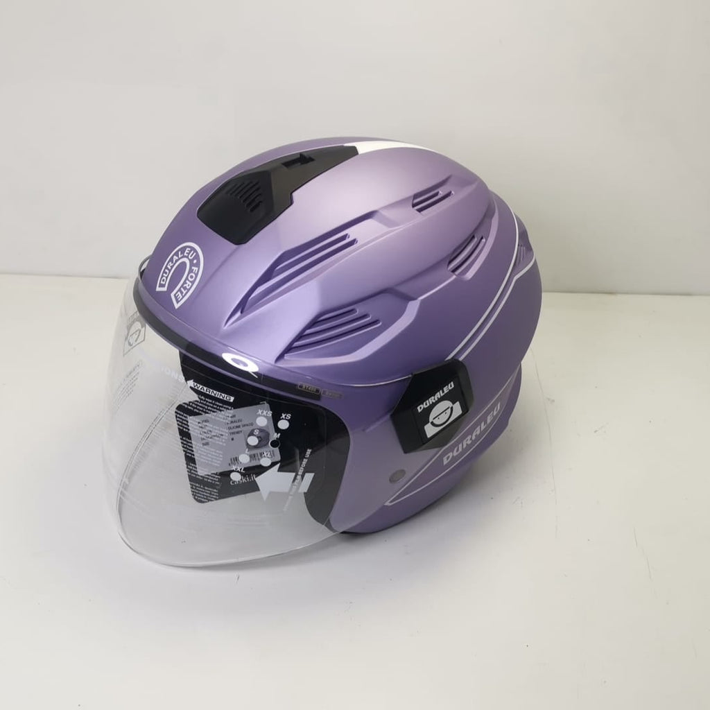 DURALEU TRENDY Casco jet visiera - GLICINE OPACO *