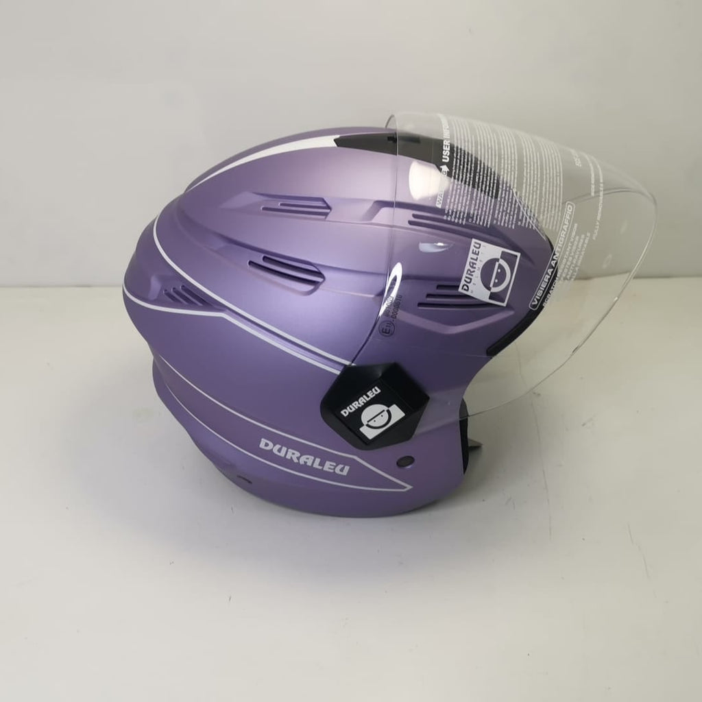 DURALEU TRENDY Casco jet visiera - GLICINE OPACO *