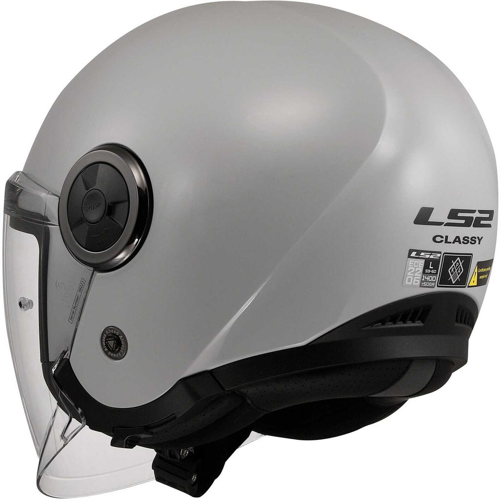 LS2 CLASSY OF 620 - SOLID PEARL GREY - CASCO JET *