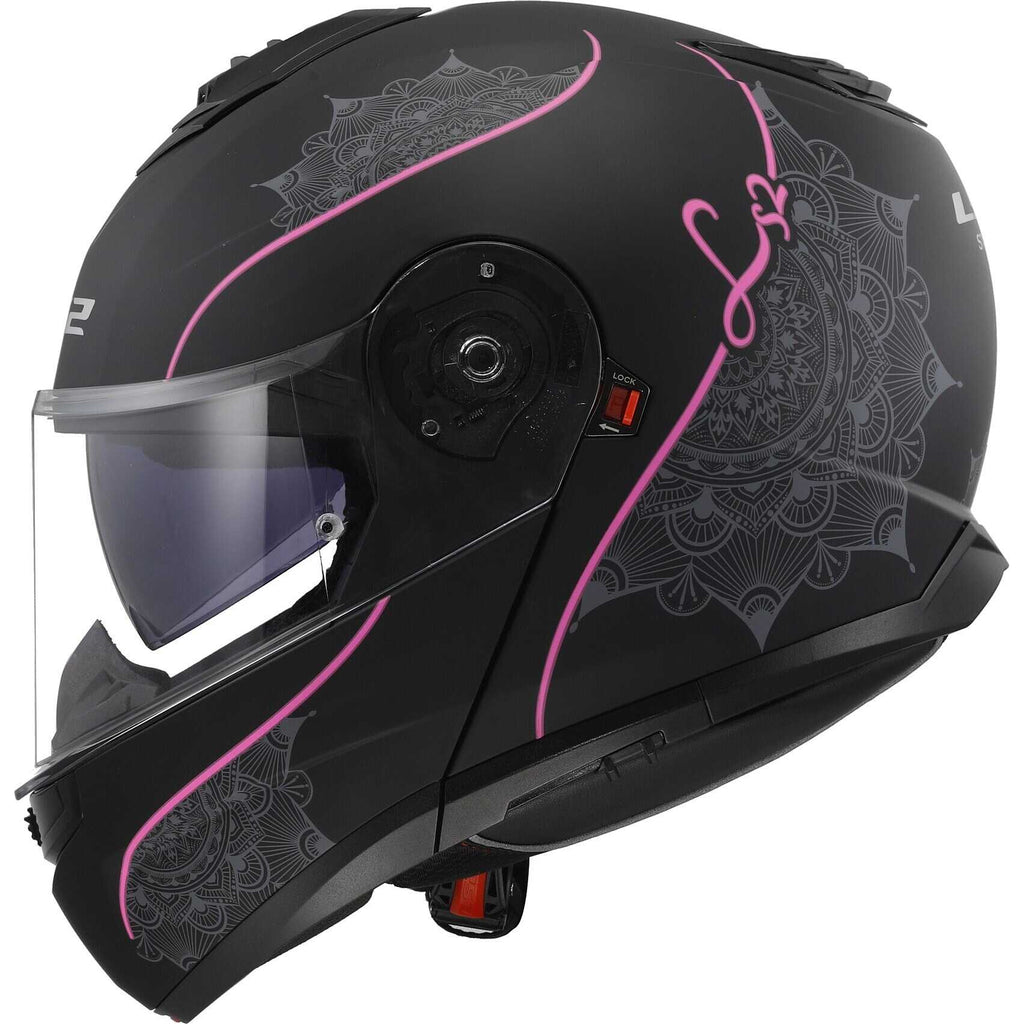 LS2 Strobe 2 FF908 -  Matt Black Pink- Casco Modulare *