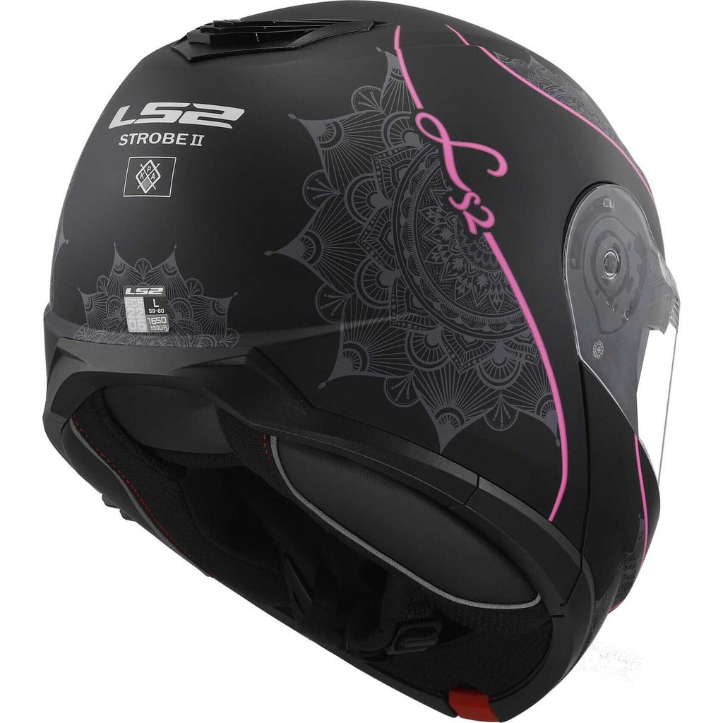 LS2 Strobe 2 FF908 -  Matt Black Pink- Casco Modulare *