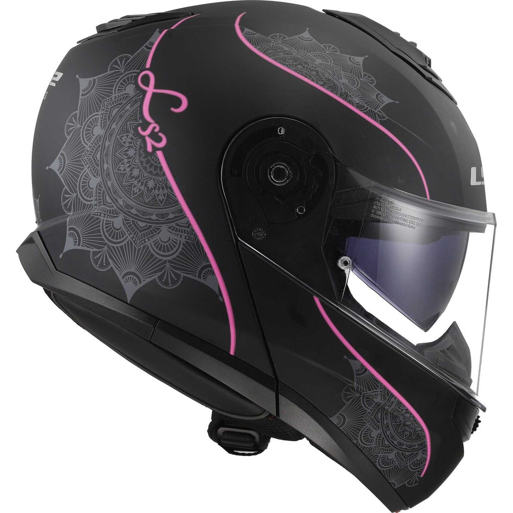 LS2 Strobe 2 FF908 -  Matt Black Pink- Casco Modulare *