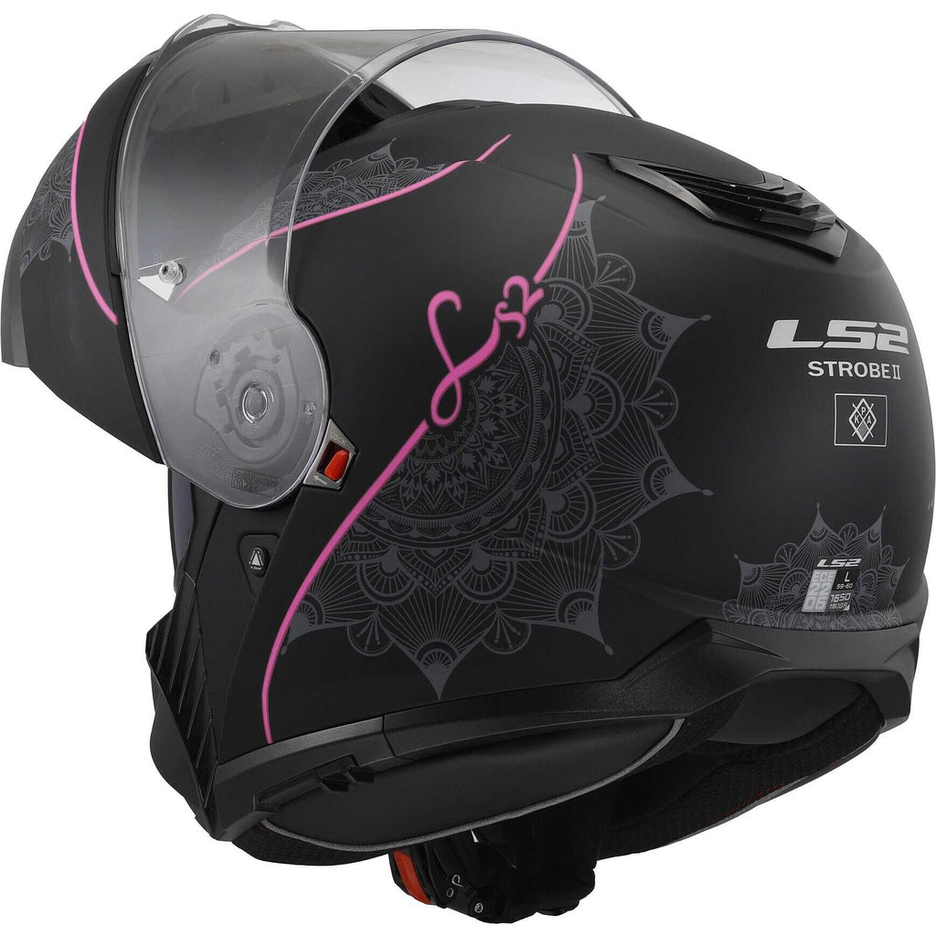 LS2 Strobe 2 FF908 -  Matt Black Pink- Casco Modulare *