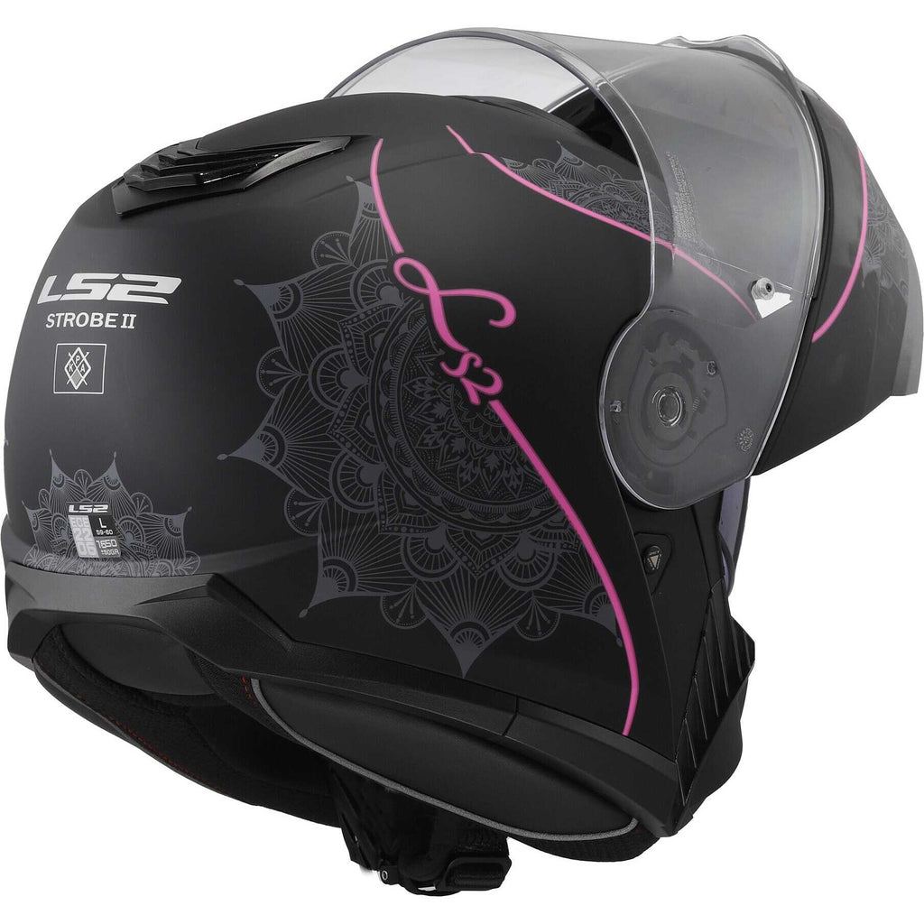 LS2 Strobe 2 FF908 -  Matt Black Pink- Casco Modulare *