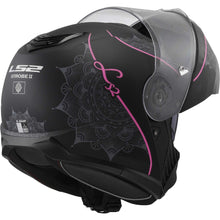 Carica l&#39;immagine nel visualizzatore di Gallery, LS2 Strobe 2 FF908 -  Matt Black Pink- Casco Modulare *