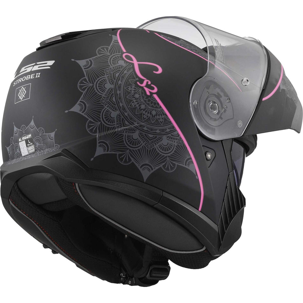 LS2 Strobe 2 FF908 -  Matt Black Pink- Casco Modulare *