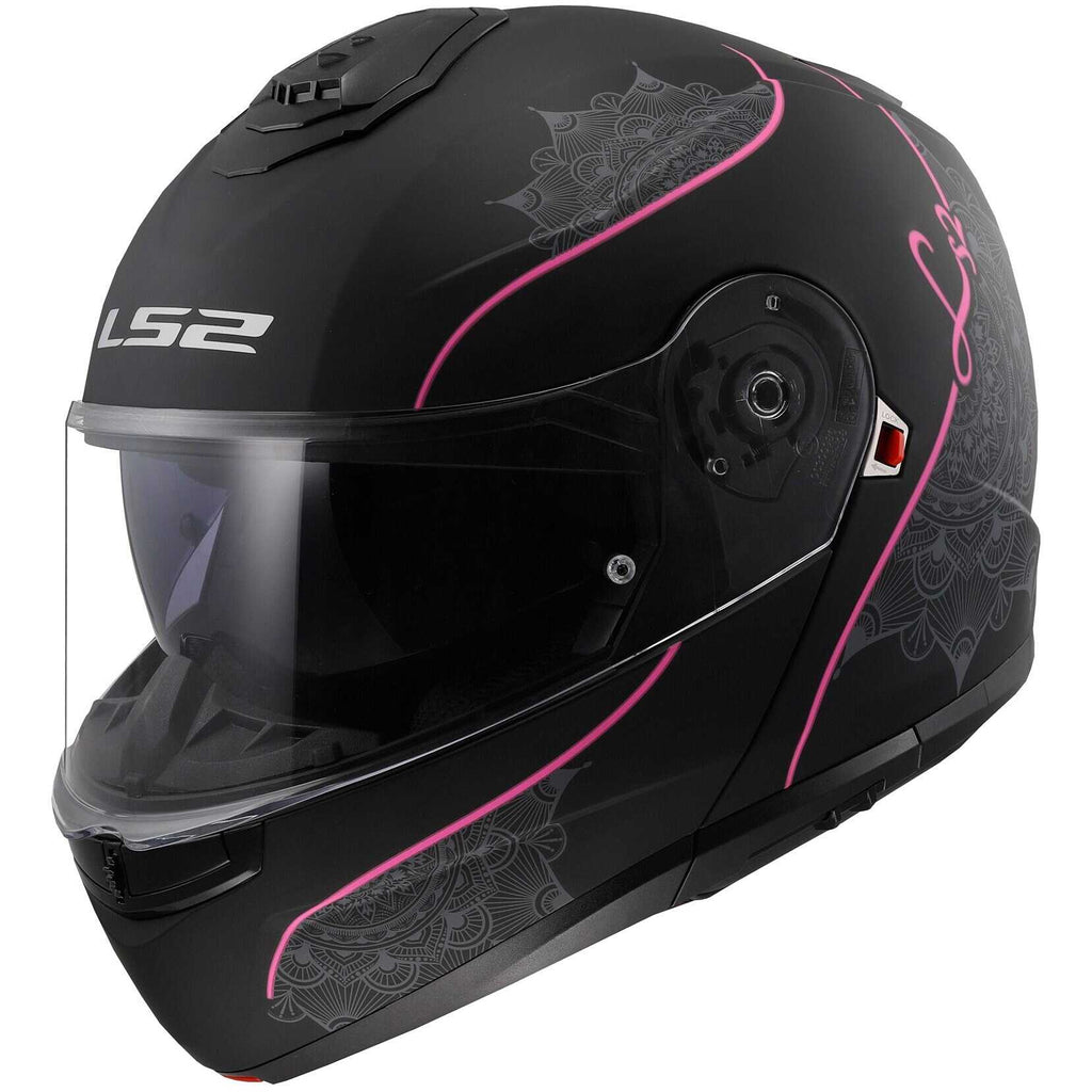 LS2 Strobe 2 FF908 -  Matt Black Pink- Casco Modulare *