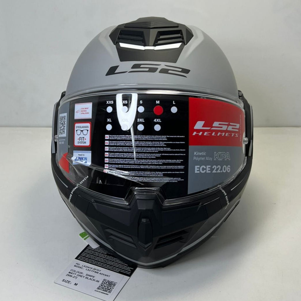 LS2 ADVANT SWIPE FF906 MATT GREY/BLACK - CASCO MODULARE *