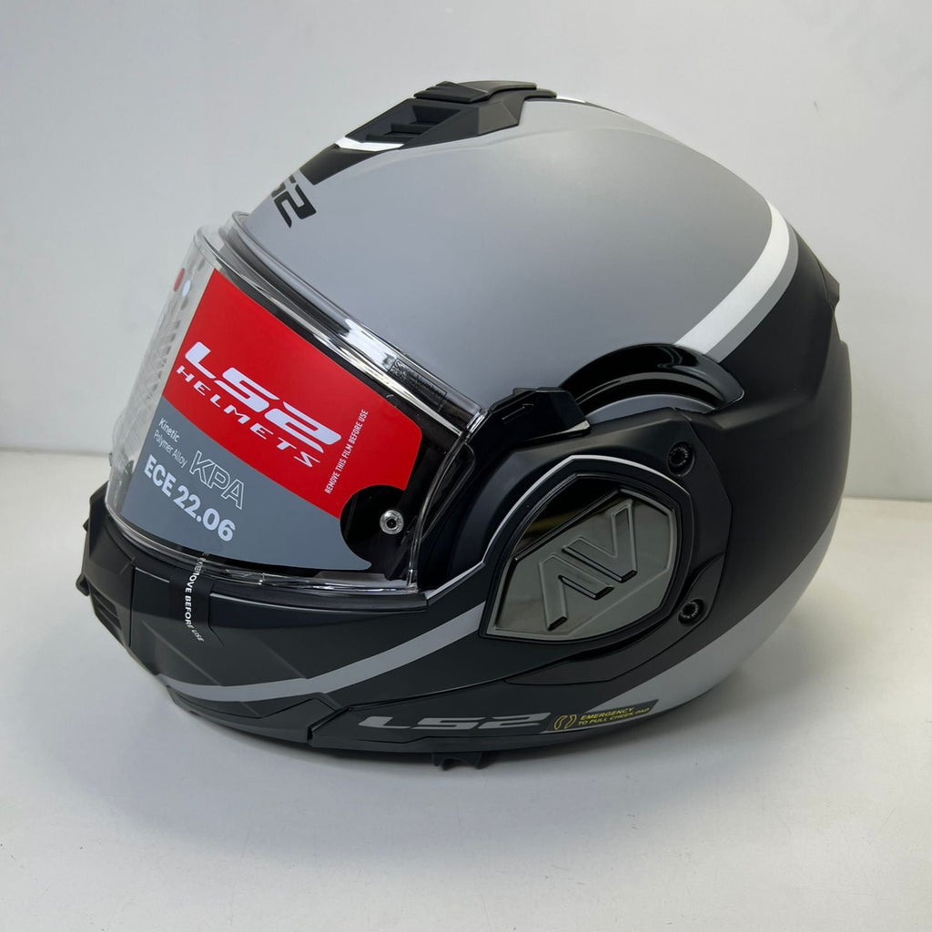 LS2 ADVANT SWIPE FF906 MATT GREY/BLACK - CASCO MODULARE *