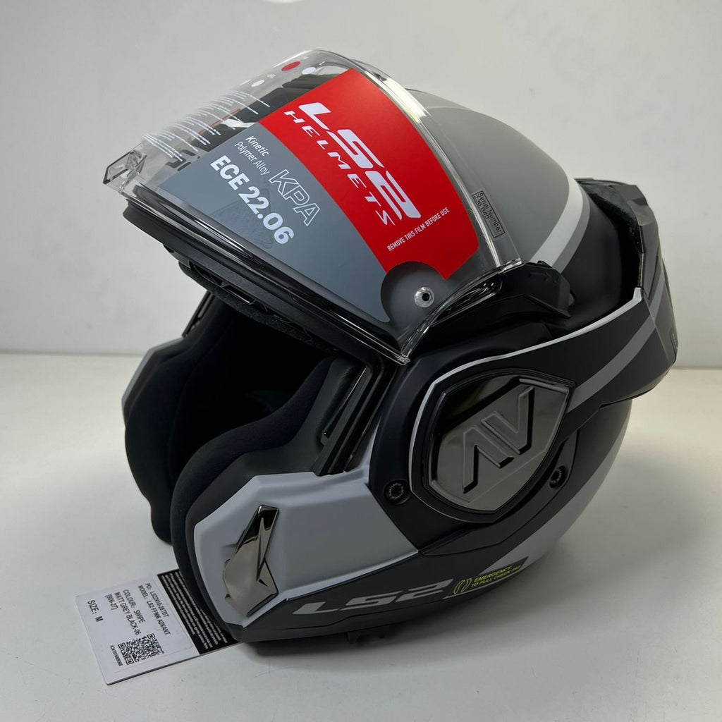 LS2 ADVANT SWIPE FF906 MATT GREY/BLACK - CASCO MODULARE *