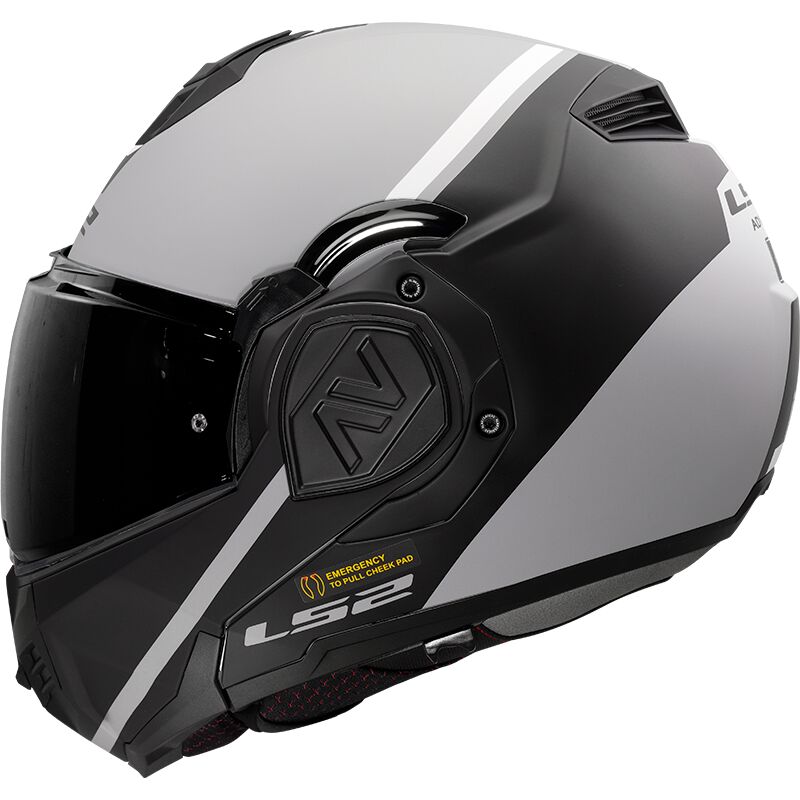 LS2 ADVANT SWIPE FF906 MATT GREY/BLACK - CASCO MODULARE *