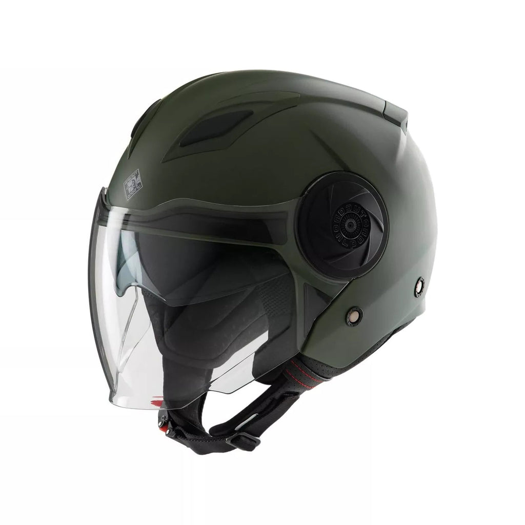 Casco Demi-Jet Doppia VisieraTucano Urbano EL'CITY VERDE AIRBORNE OPACO *