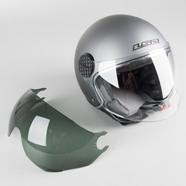 LS2 Sphere Lux Matt Titanium Casco Jet Visiera - OF558 – Iannone Moto