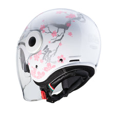 Carica l&#39;immagine nel visualizzatore di Gallery, -CABERG UPTOWN - BLOOM WHITE/SILVER/PINK - CASCO JET DOPPIA VISIERA