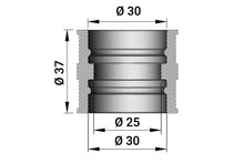 Carica l&#39;immagine nel visualizzatore di Gallery, MANICOTTO GOMMA X COLLETTORE CARBURATORE PHBL 19 MALOSSI INT.Ø 24/25 LUNG.37 DIRITTO 134814B