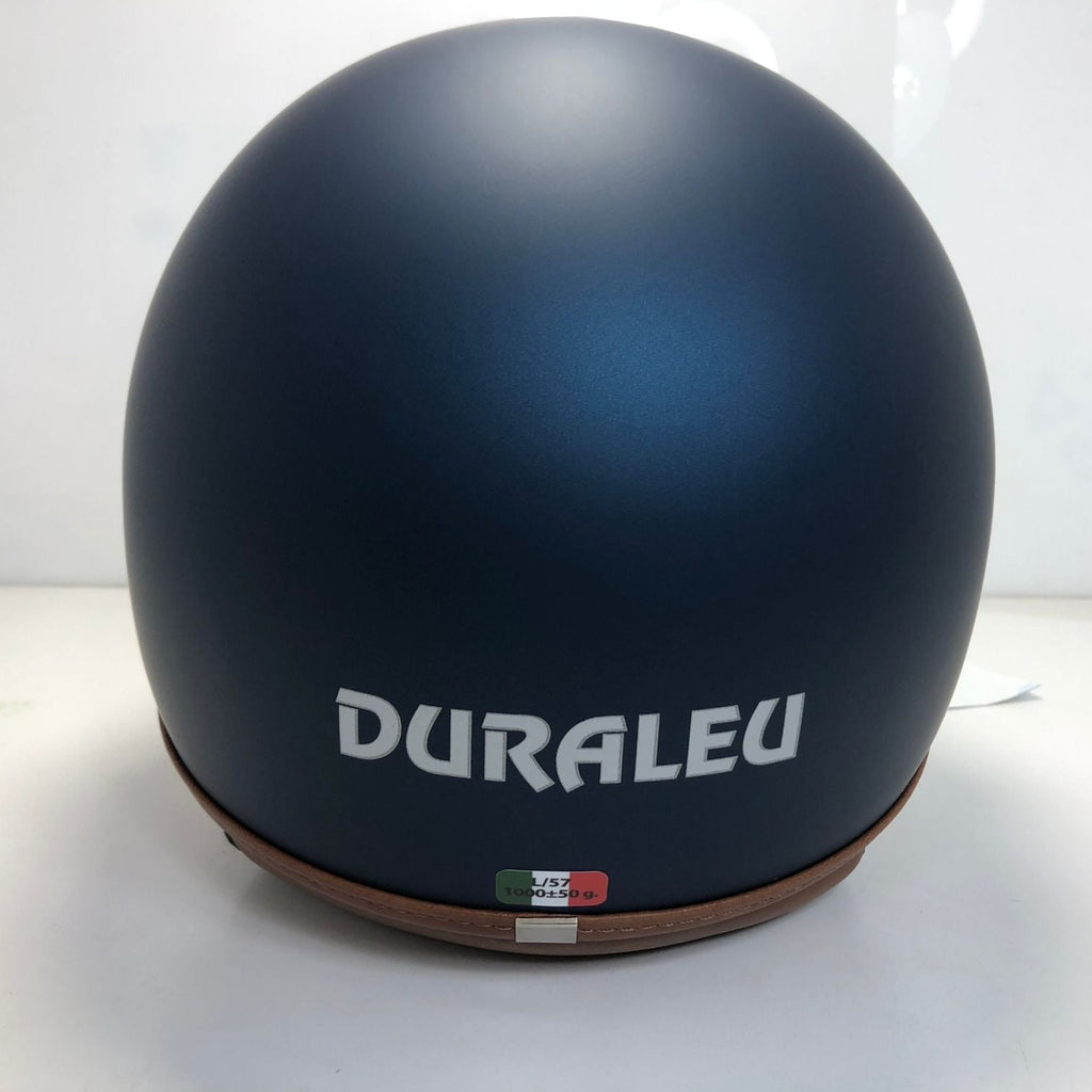 * Duraleu Easy 2.1 - Blu Metal Opaco -  Casco Jet Visiera Vintage