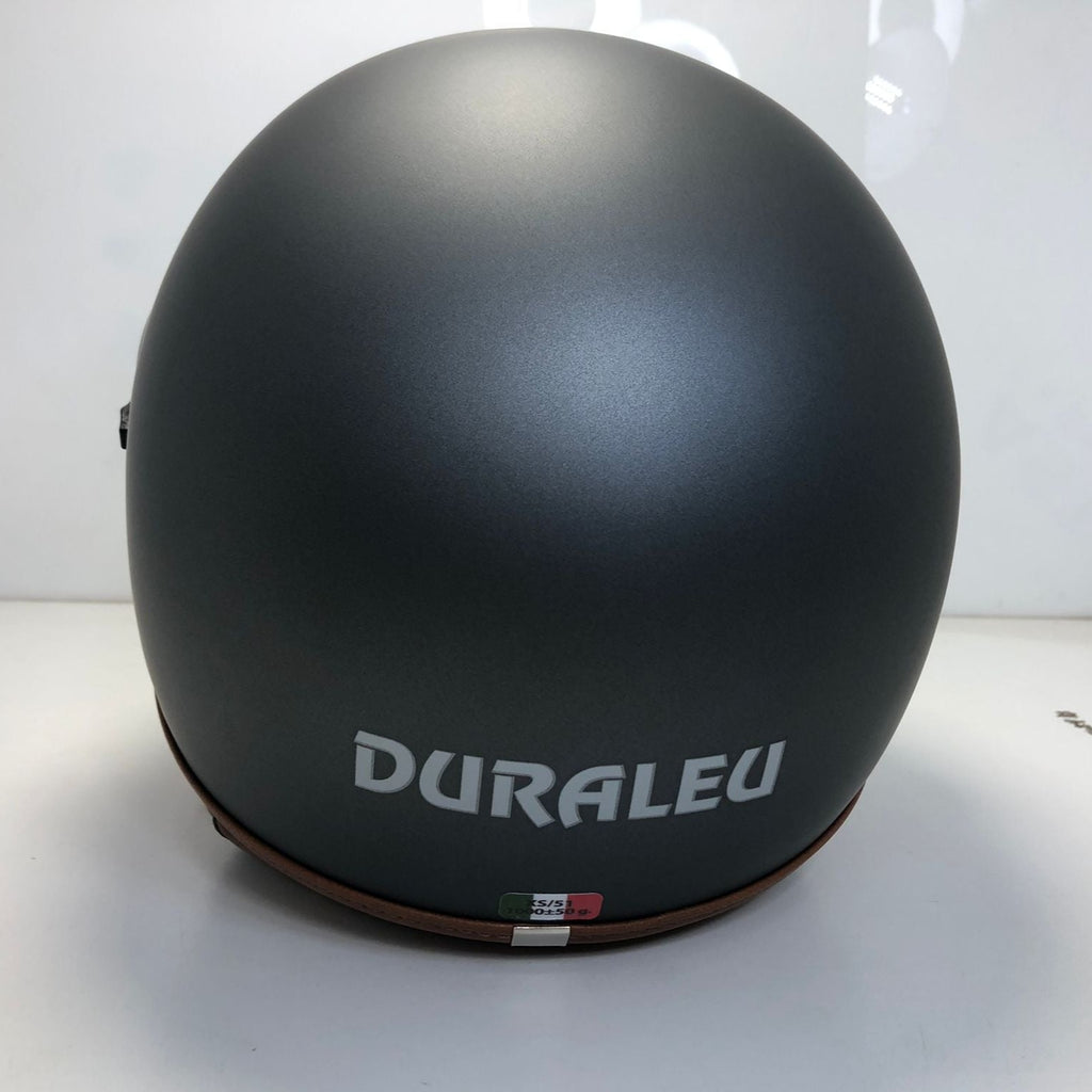 * Duraleu Easy 2.1 - Titanio / Matt Titanium - Casco Jet Visiera Vintage